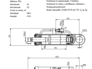Гидроцилиндр стрелы ТО-18 КГЦ369-01.125-60-710